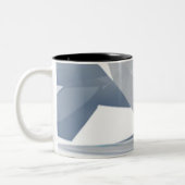 抽象美術のデザインのマグ ツートーンマグカップ (左)