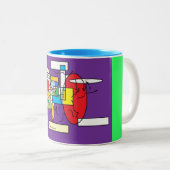 抽象美術のマグ ツートーンマグカップ (正面右)