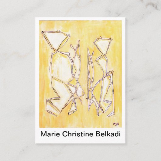 抽象美術の名刺-ノートありがとう小さい 名刺 (正面)