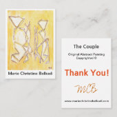 抽象美術の名刺-ノートありがとう小さい 名刺 (正面/裏面)