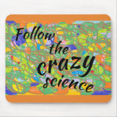 抽象美術の孤児の黒は熱狂するな科学を後を追います マウスパッド (正面)