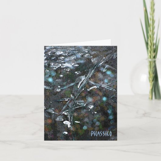 抽象美術の微妙な色の空白のなメッセージカード カード (正面)