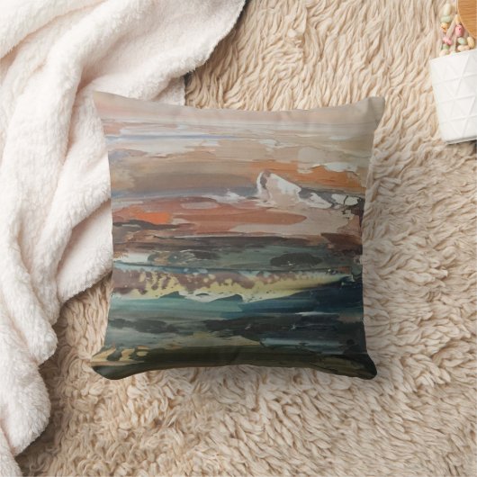 抽象美術の海景の絵画のソファー クッション (ブランケット)