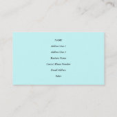 抽象美術の空の火の溶岩の赤いオレンジターコイズ 名刺 (裏面)