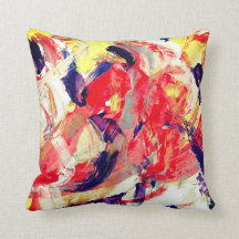 抽象美術の装飾用クッション