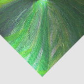 抽象美術は緑の葉を孤色に変色させます 薄葉紙 (詳細)