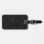 抽象美術を書く白黒ヴィンテージ ラゲッジタグ (正面横)