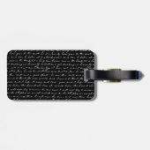 抽象美術を書く白黒ヴィンテージ ラゲッジタグ (裏面横)