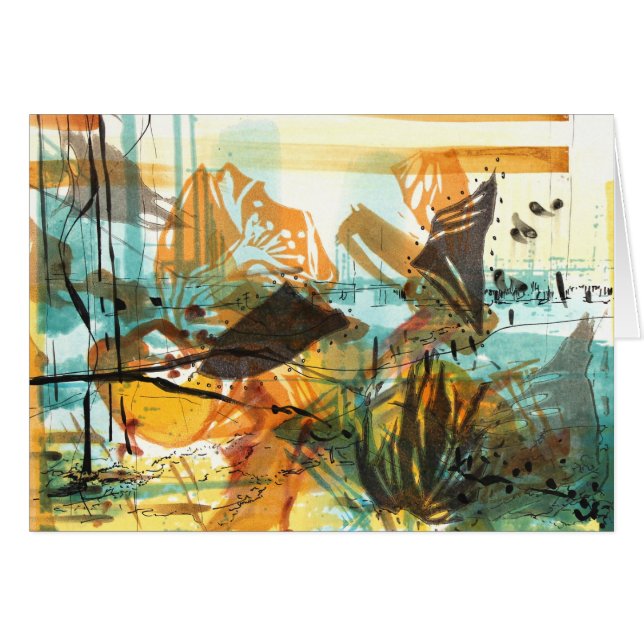 抽象美術カードケシの都市ハイウェーカリフォルニア (正面横)