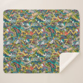 抽象美術医学アイコンパターン シェルパブランケット (正面(横))