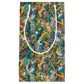 抽象美術医学アイコンパターン スモールペーパーバッグ (正面)