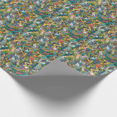 抽象美術医学アイコンパターン ラッピングペーパー (角)