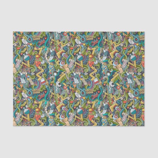 抽象美術医学アイコンパターン 薄葉紙 (正面)