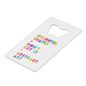 抽象美術 クレジットカード栓抜き (正面アングル)