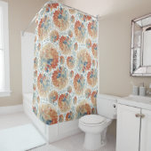 抽象芸術あじさい開花の紅葉 シャワーカーテン (インサイチュ)