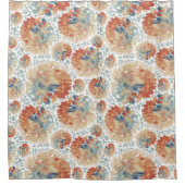 抽象芸術あじさい開花の紅葉 シャワーカーテン (正面)