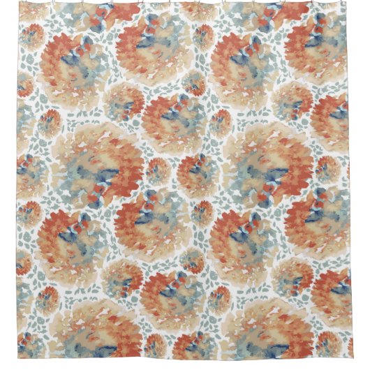 抽象芸術あじさい開花の紅葉 シャワーカーテン (正面)