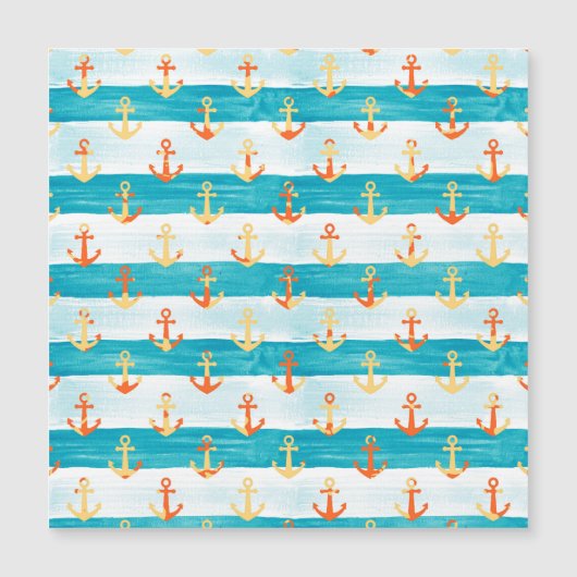 抽象芸術いかり:水色ストライプパターン。 (正面)