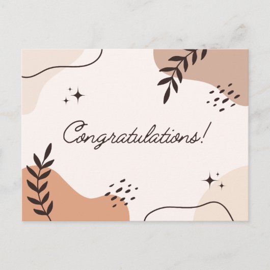 抽象芸術おめでとう ポストカード (正面)