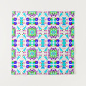 抽象芸術おもしろいの背景。カラーシェイプpattern.abs タペストリー (正面(横))