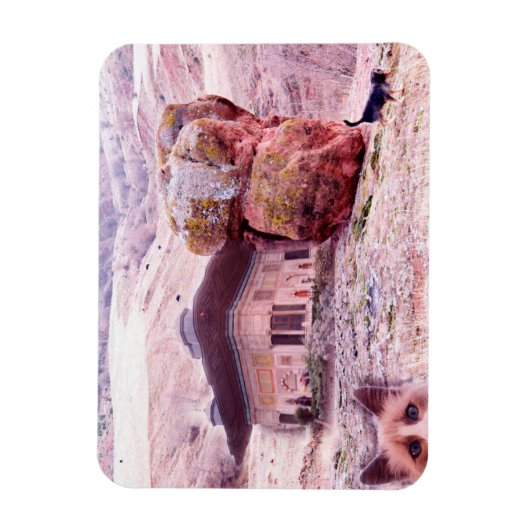 抽象芸術おもしろいコラージュ3"x4"フォトマグネット マグネット (縦)