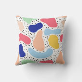 抽象芸術おもしろいモダンかわいい子供サマーシェイプ姿 クッション (裏面)