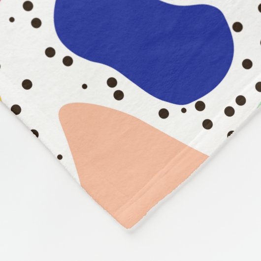 抽象芸術おもしろいモダンかわいい子供サマーシェイプ姿 フリースブランケット (角)