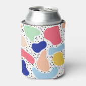 抽象芸術おもしろいモダンかわいい子供サマーシェイプ姿 缶クーラー (缶正面)