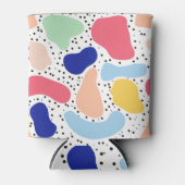 抽象芸術おもしろいモダンかわいい子供サマーシェイプ姿 缶クーラー (正面)