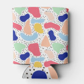 抽象芸術おもしろいモダンかわいい子供サマーシェイプ姿 缶クーラー (裏面)