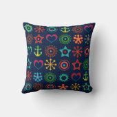 抽象芸術おもしろい形状レトロデザインプリント クッション (裏面)