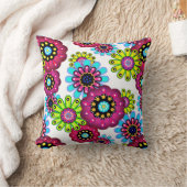 抽象芸術おもしろい漫画の花フローラキッズscanduav クッション (ブランケット)