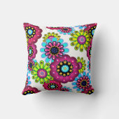 抽象芸術おもしろい漫画の花フローラキッズscanduav クッション (裏面)