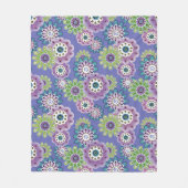 抽象芸術おもしろい漫画の花フローラキッズscanduav フリースブランケット (正面)