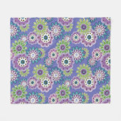 抽象芸術おもしろい漫画の花フローラキッズscanduav フリースブランケット (正面(横))