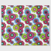 抽象芸術おもしろい漫画の花フローラキッズscanduav ラッピングペーパー (フラット)