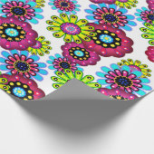 抽象芸術おもしろい漫画の花フローラキッズscanduav ラッピングペーパー (角)