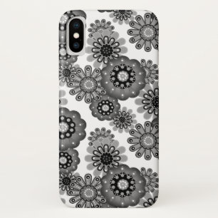 抽象芸術おもしろい漫画の花フローラキッズscanduav iPhone x ケース