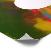 抽象芸術およびカラフルに関するミュージカルノート ポスター (角)