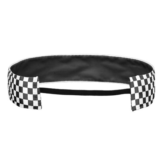 抽象芸術お尻幾何検査モザイクアートパターン アスレチックヘッドバンド (裏面)