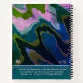 抽象芸術お気に入りのカレッモダンジグリーンレシピ ノートブック (裏面)