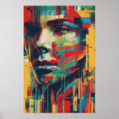 抽象芸術お洒落アートレディーオブアートデジタル ポスター (正面)