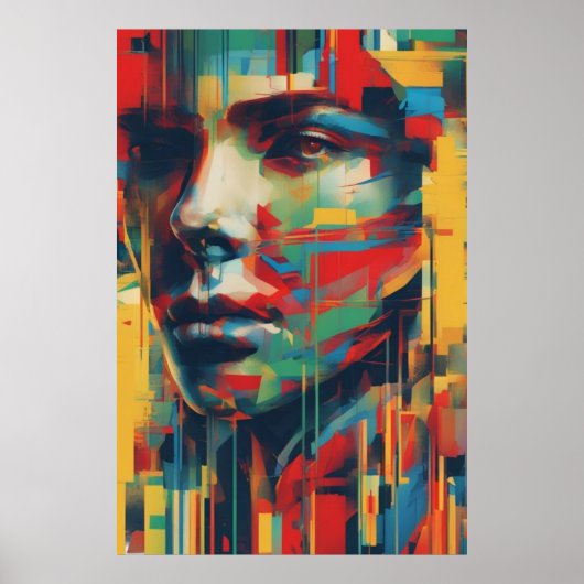 抽象芸術お洒落アートレディーオブアートデジタル ポスター (正面)