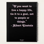 抽象芸術お洒落キティ猫フローラピンクブラック プランナー手帳 (裏面)