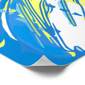 抽象芸術お洒落ハッピーサンワードアート ポスター (角)