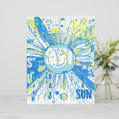 抽象芸術お洒落ハッピーサンワードスクラップブック紙 (スタンド正面)