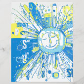 抽象芸術お洒落ハッピーサンワードスクラップブック紙 (裏面)