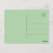 抽象芸術お洒落バードオンツリーブランチ ポストカード (裏面)