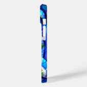 抽象芸術お洒落フクロウブルーグリーンフローラ Case-Mate iPhoneケース (裏面 / 左)