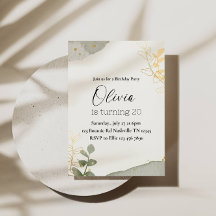 抽象芸術お洒落ボタニックガールバースデーパーティー